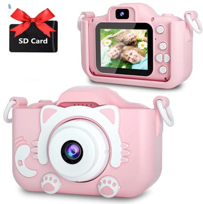 CADDLE & TOES Kids Camera for Boys Girls, 20MP 1080P Digital Video Camera for Kids, Christmas Birthday Gift for Boys Age 3-12, Toy Camera for 3 4 5 6 7 8 9 10 Year Old (Cute Pink) CADDLE & TOES Kids Camera for Boys Girls, 20MP 1080P Digital Video Camera 