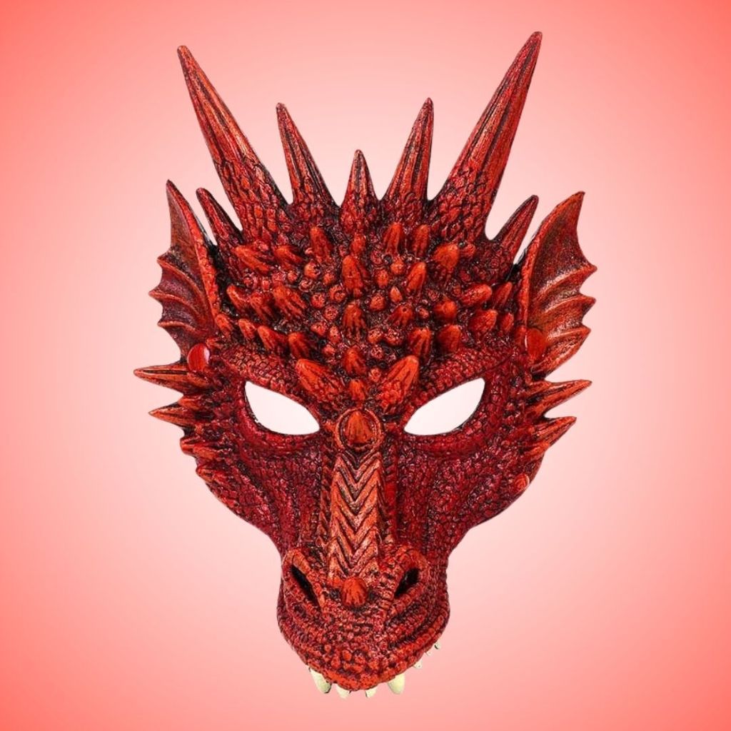 Cosplay Dragon Mask Red - 1PC - Party and Festive Needs | Buy online on ZillyBuy