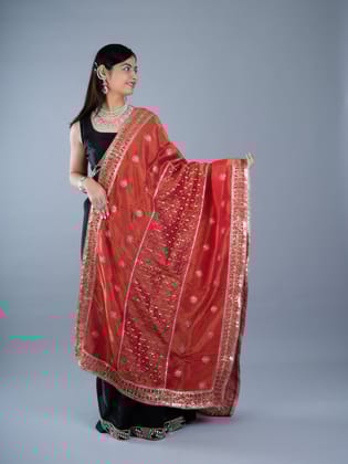 Totapari Sunset Red Fashion Dupatta