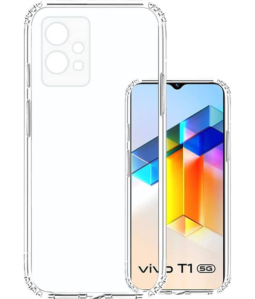 Spectacular Ace - Transparent Plain Cases Compatible For Vivo T1 5G ( Pack of 1 )