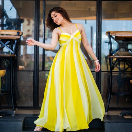 Lemon Luxe Long Dress-XS