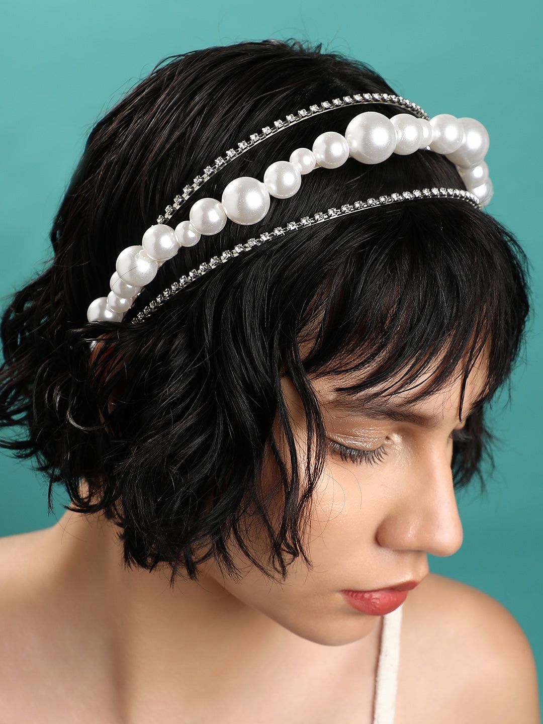 Silver-Plated Hairband-Hair Accessory