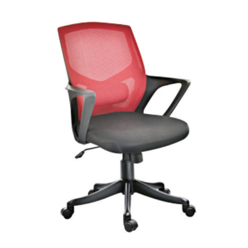 Set with Net - Back In Mesh, Fabric Seat, Fixed Arm, Nylon Base & Castor (CS-M12-MB)
