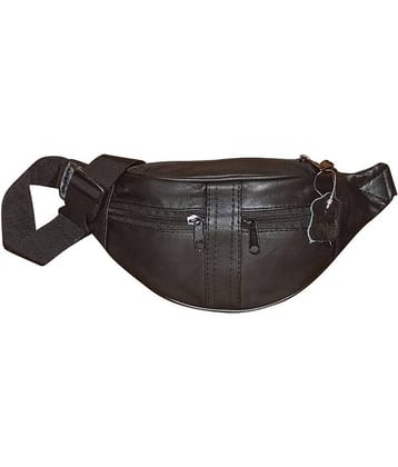 Style 98 Genuine Leather Black Waist Pouch