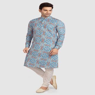 Raivat Ethnic Blue Colour Cotton Printed Kurta Pajama 1249 Raivat Ethnic Blue Colour Cotton Printed Kurta Pajama 1249