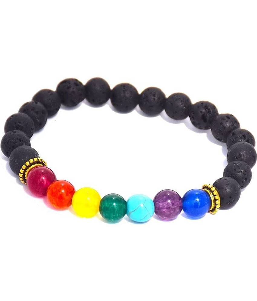 7 chakra Balancing Healing yoga Bracelet with Lava stone / Exclusive / To Energised Seven chakra Of Human body And Heal the body Healing stone Bracelet