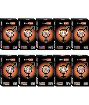 NottyBoy HardCore Raised Dots Big Dotted Condoms - Pack of 100