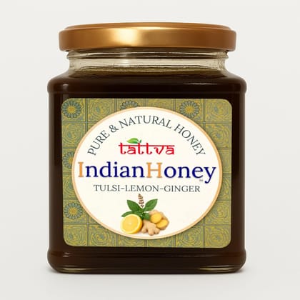 IndianHoney Tulsi Lemon Ginger Natural Honey A Perfect Fusion Of Bold Flavours And Nature Sweetness IndianHoney Tulsi Lemon Ginger Natural Honey A Perfect Fusion Of Bold Flavours And Nature Sweetness