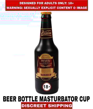 New Beer Bottle Cup Real Vagina Masturbator Silicon Male Sexy Masturbator Fleshtight Cup For Men