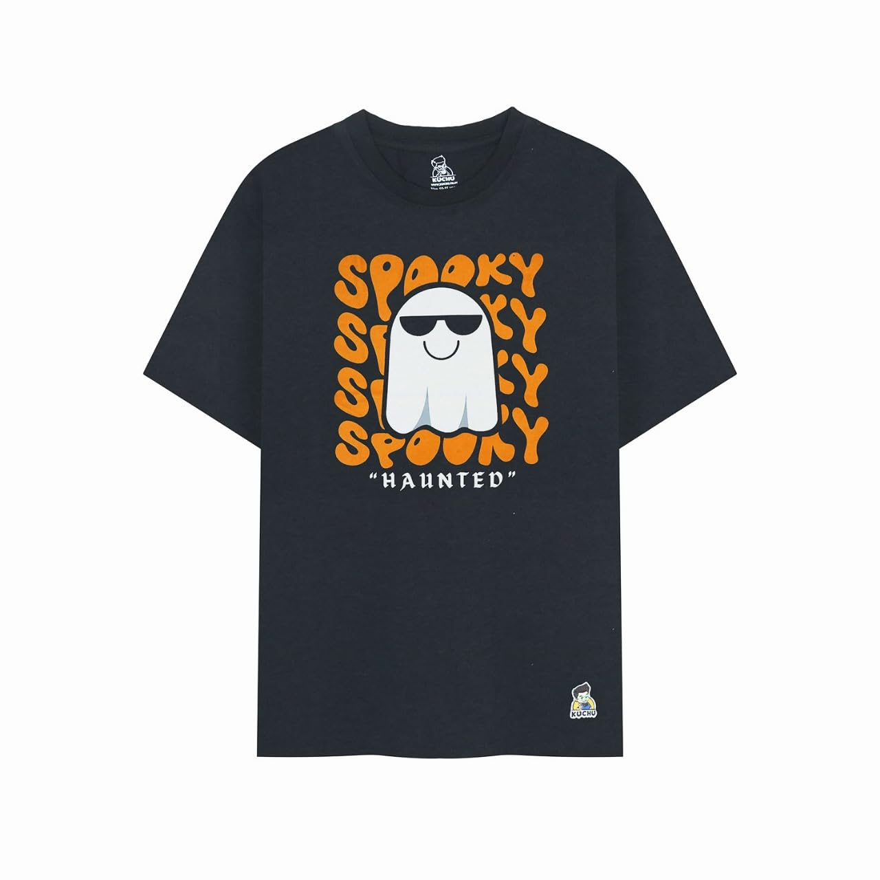 KUCHU Unisex Kids T-Shirt โ Spooky Haunted Digital Print, Black, Cotton-Modal Blend, Softer & More Breathable Than 100% Cotton, Boys & Girls Casual Wear