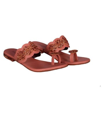 Footprints Pink Ethnic Footwear - None