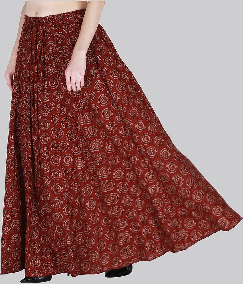 Sttoffa Maroon Cotton Women's A-Line Skirt ( Pack of 1 )