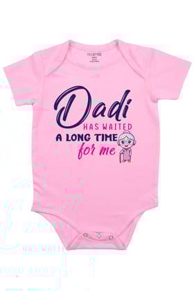 Dadi Has Waited A Long Time For Me Baby Romper | Onesies-Baby Romper / 0-3 Months / Pink