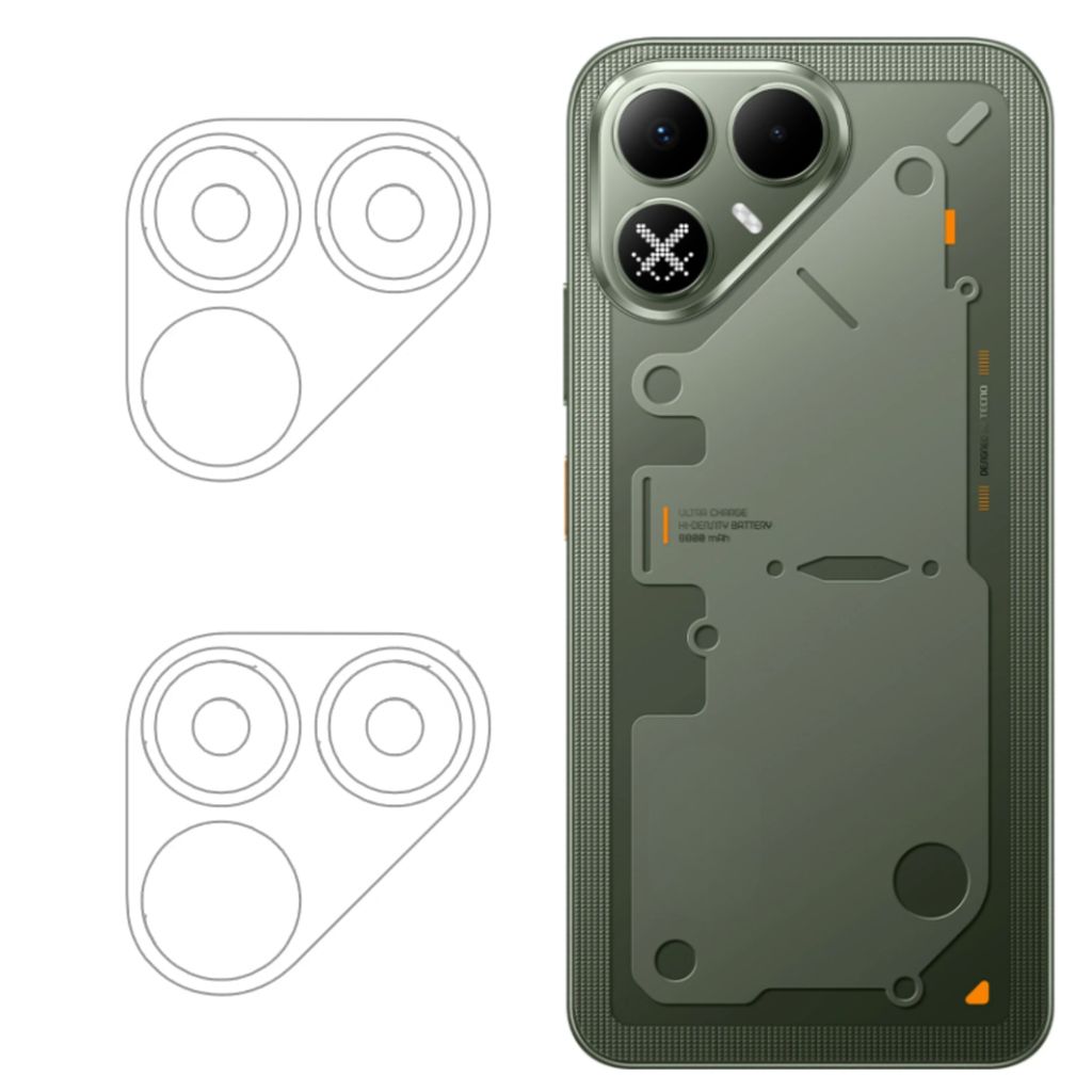 ISAAK Back Camera Lens Protector compatible for Tecno Pova 8 5G (Pack of 2)
