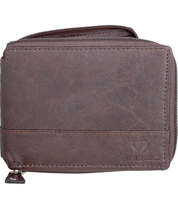 Walrus - Brown Faux Leather Men's Regular Wallet ( Pack of 1 )