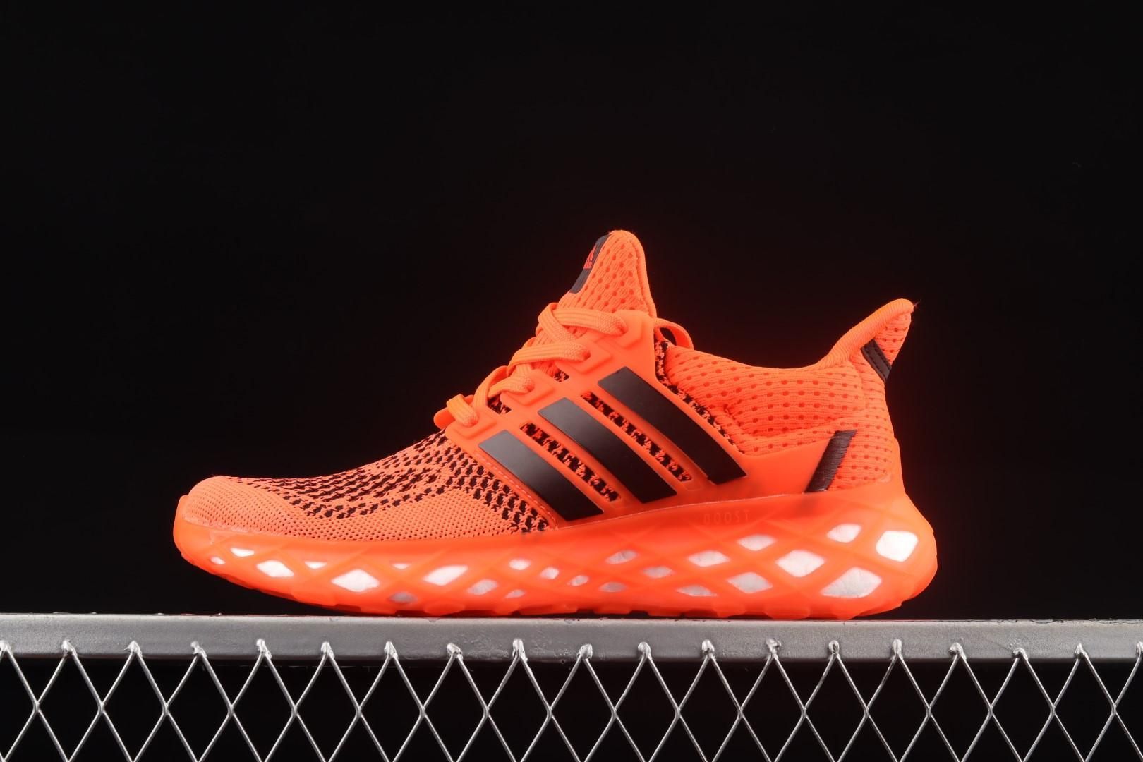 adidasMens Ultra Boost Web DNA - Solar Red-Euro 41