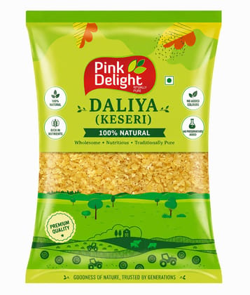 Pink Delight Daliya (Kesari) 800g | Premium Broken Wheat | High Fiber Healthy Daliya | 100% Natural & Easy to Digest | Nutritious Breakfast & Meal Grain for Upma, Khichdi & Porridge