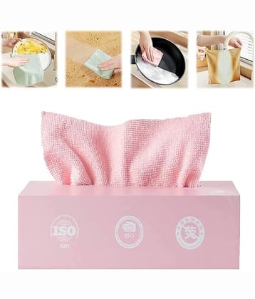 Microfiber Cleaning Cloth - 20 PCS Reusable Microfiber Multi Functional Cleaning and Drying Wipes for Home Kitchen & Office | Strong Absorbent Cleaning Cloth with Dispenser Box (Pack of 1 Box)