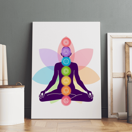 7 Chakra Colorful Wood Print Wall Art-9 x 12 Inches / Pinewood Thickness: 6mm