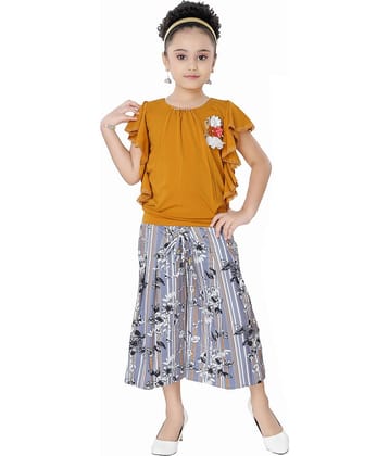 Arshia Fashions Girls Polyester ( Pack of 1 , Yellow )