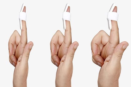 Helrdx Orthotics Mallet Finger Splint, Silver (Pack of 3)