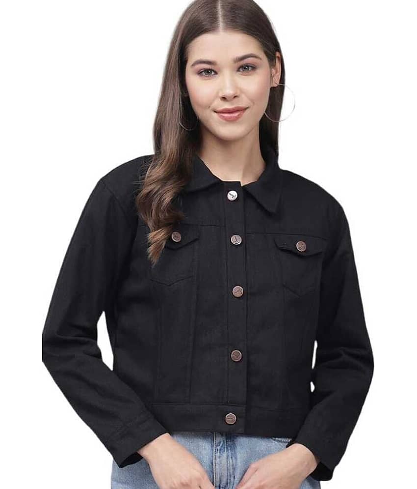 Kashian Women Denim Jacket ( Black )