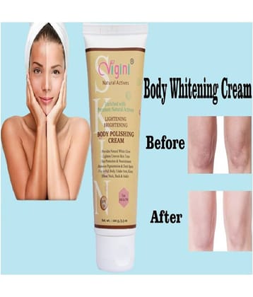 Vigini Skin Body Whitening Polishing Sunscreen Cream Lightening Kozicare Glow D Tan Goree Under Arms Face Serum SPF 30 100 g