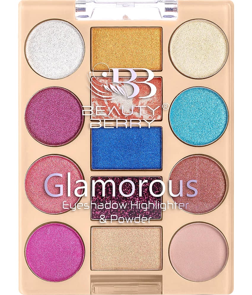 Beauty Berry Glamorous Eye Shadow Highlighter & Compact Powder (Pack of 1)