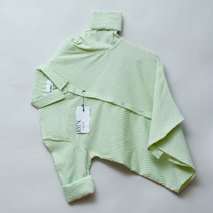 Pista Textured Shirt for Men | Diamond Weave Design | Breathable Polycotton-M
