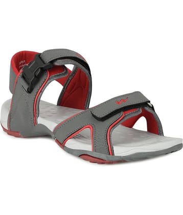 Campus Gray Synthetic Floater Sandals