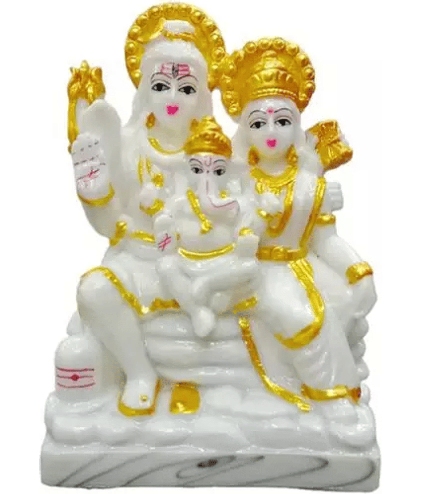 PAYSTORE Resin Shiv Family Idol ( 15 cm )