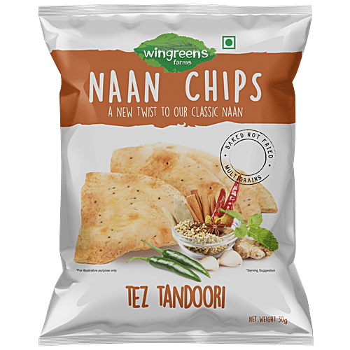 Wingreens Farms Naan Chips - Tez Tandoori, 30 g