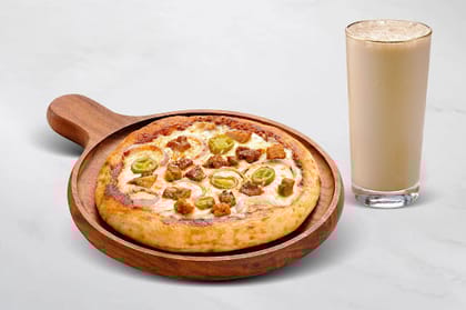 Tandoori Chicken Pizza & Reg-Classic Cold Coffee