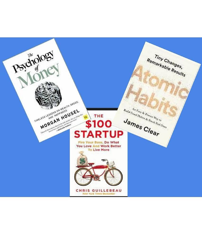 ( Combo of 3 books ) The Psychology of Money + 100 dollar startup + Atomic Habits