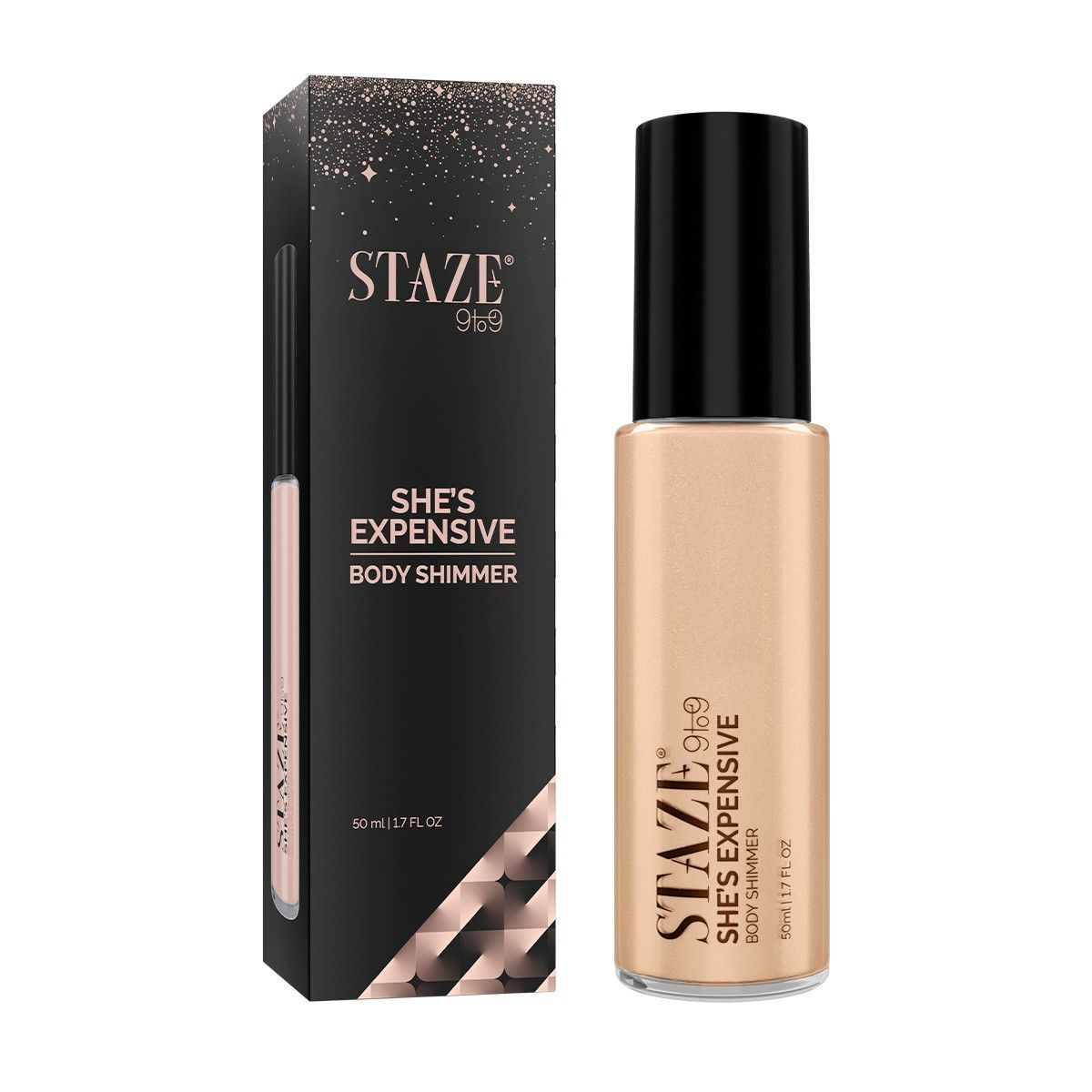 Staze 9to9 She's Expensive Body Shimmer - 01 Rose Gold