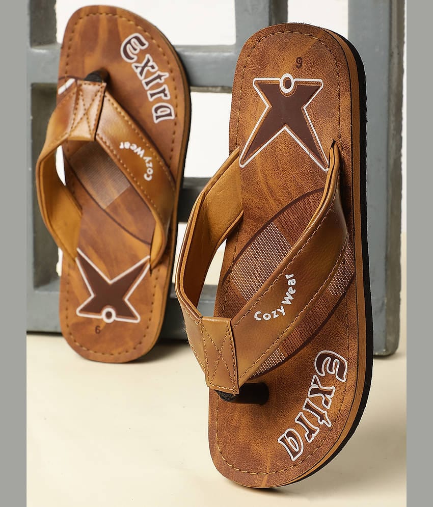 Cozy Wear - Tan Men's Thong Flip Flop