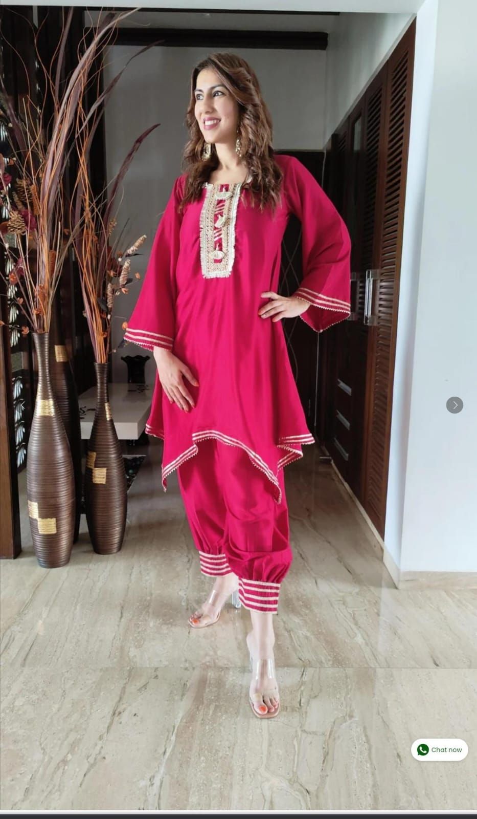 Rani Pink Stylish Outfit-S