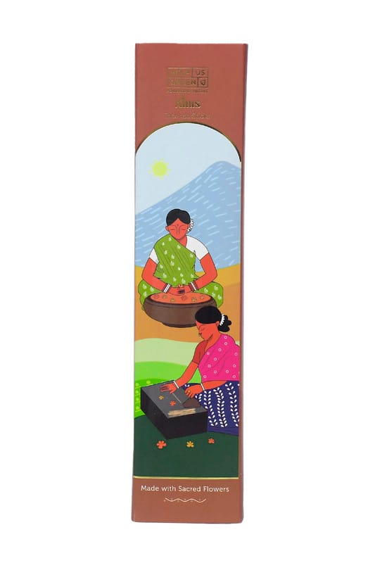Help Us Green Handmade Natural Khus Incense Sticks, 40 Sticks
