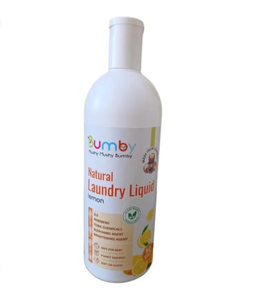 Bumby Natural Laundry Detergent | Baby Safe Laundry | Lemon Fragrance (500ml)