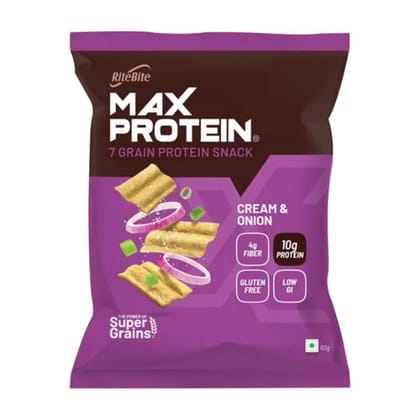 Ritebite Max Protein Chips - Cream & Onion 60 Gms