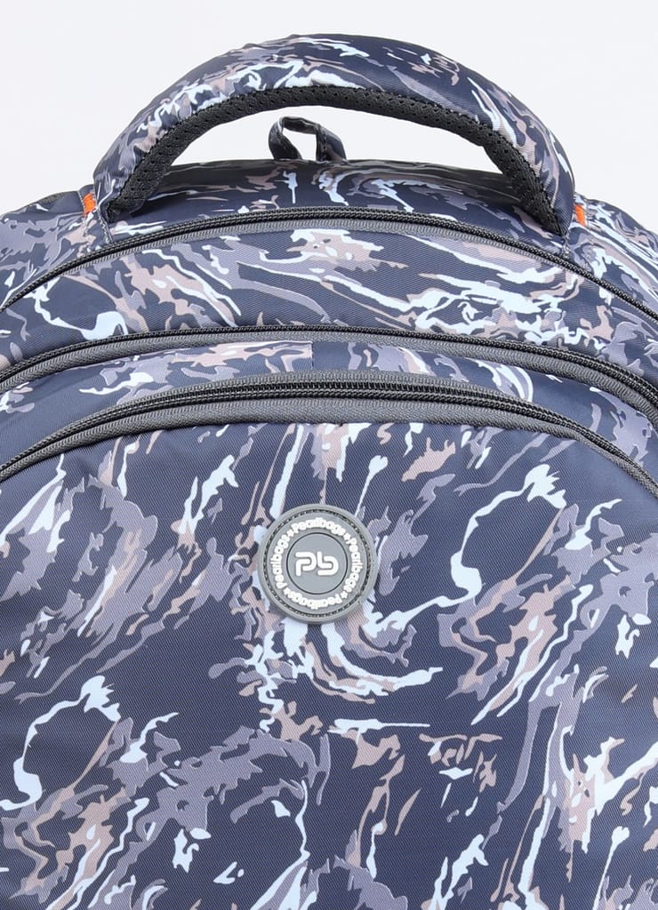 PB Pearlbags Archer 22L printed Laptop Backpack , 3 Compartments, Bottle Holder, Organizer, Premium Fabric, Water Resistant Anti Theft , School & College Bag for Boys and Girls, Office & Travel Bag for Men and Women