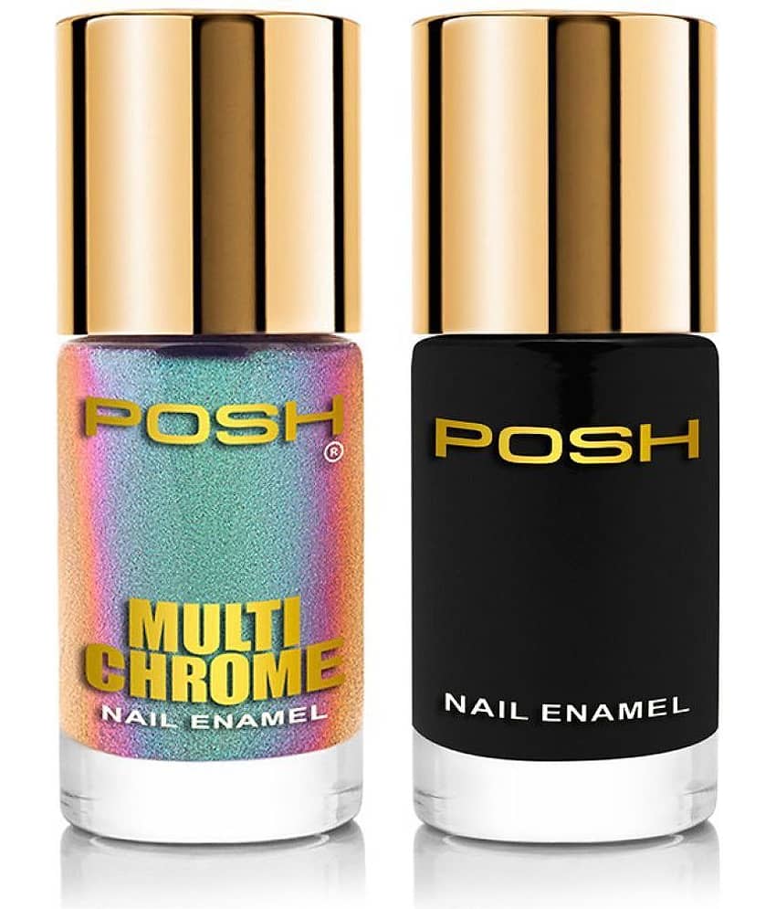 Posh - Multicolor Glossy Nail Polish ( Pack of 2 )