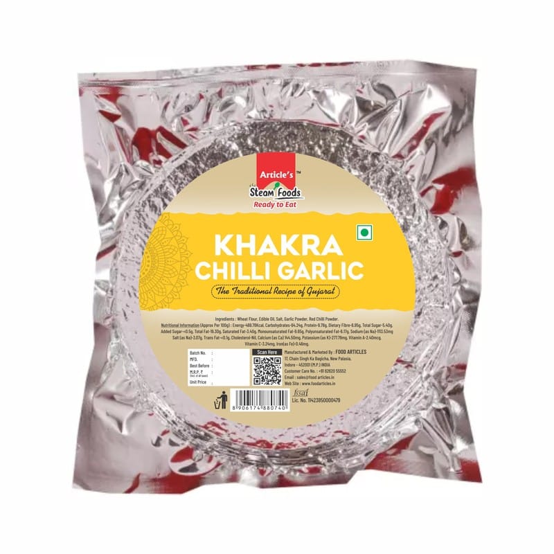 Article’s Khakhra Chilli Garlic – Spicy Crispy Travel Snack