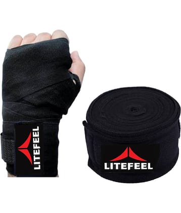 LITE FEEL Black Cotton Hand Wrap ( Pack of 1 )