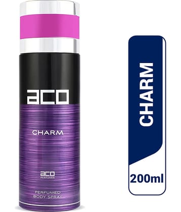 Aco Charm Deodorant Body Spray For Women, 200ml