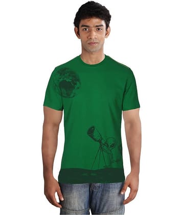 Huetrap Pack of 1 Cotton Regular Fit Men's T-Shirt ( Green )