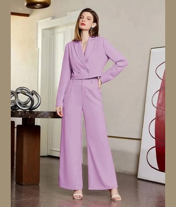 kotty Women Top With Trousers Co-Ord Set ( Purple )