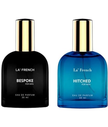 LA FRENCH -  Bespoke & Hitched Eau De Parfum (EDP) For Men  60ml  ( Pack of 2 )