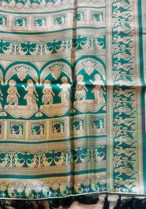 Tissue Banarasi Saree with Temple Zari Motif