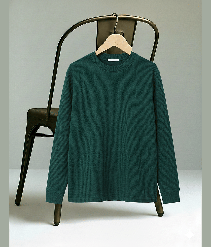 Try This Cotton Blend Round Neck Men's Sweatshirt - White ( Pack of 1 )